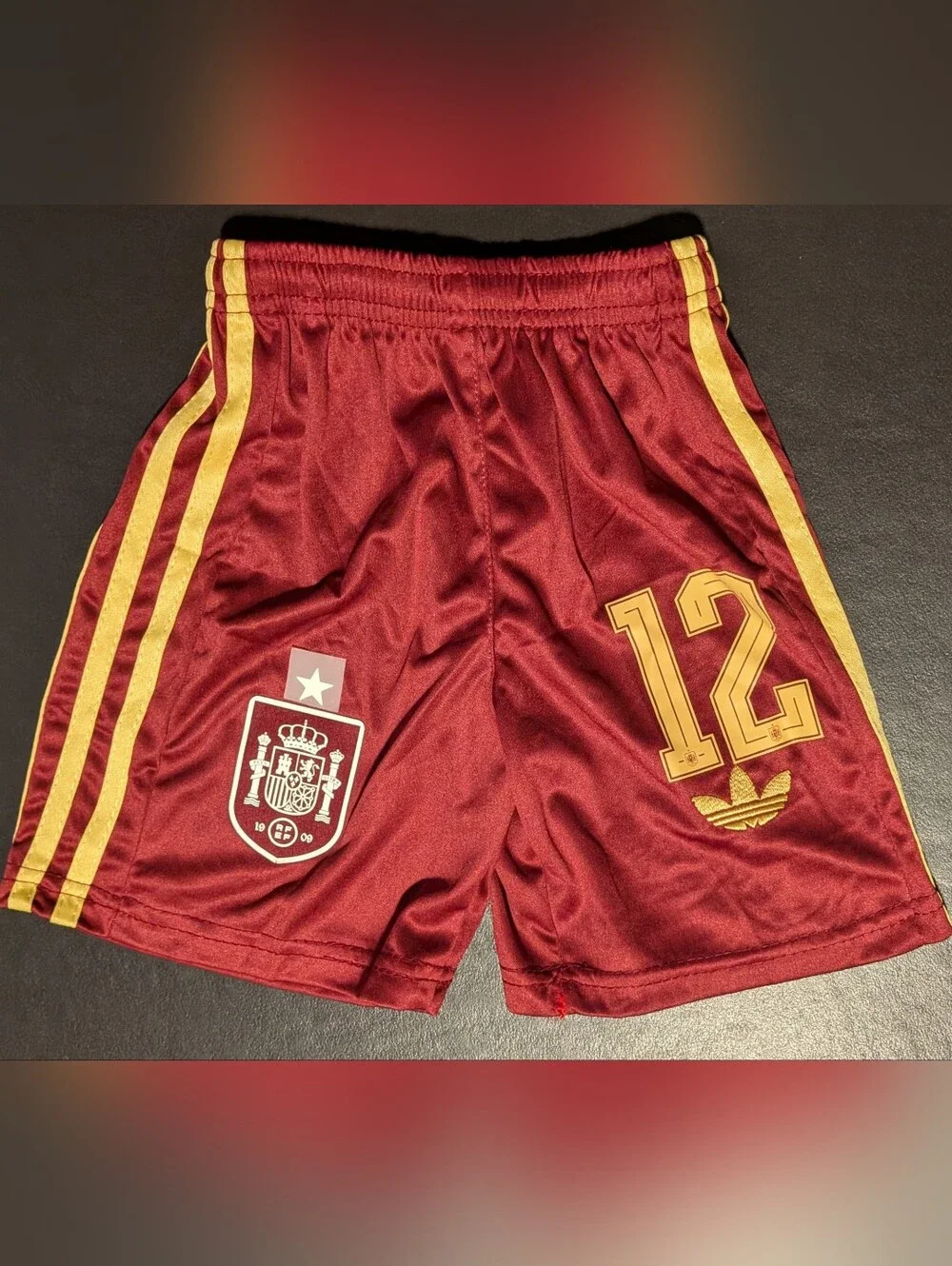 adidas Toddler Kids Spain Espana Leia 12 Soccer Jersey & Shorts 18 3-4 Years NWT